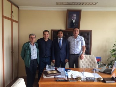<BR>MTA JEOFİZİK ETÜTLER DAİRE BAŞKANI SN AHMET DURLANIK MAKAMINDA ZİYARET EDİLDİ