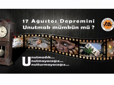 <BR>17 AĞUSTOS 1999 BÜYÜK MARMARA DEPREMİNİ UNUTMADIK 