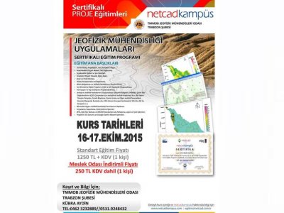 NETCAD JEOFİZİK MÜHENDİSLİĞİ UYGULAMALARI EĞİTİM KURSU TRABZON