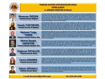 JFMO ZİMİR ŞUBE X DÖNEM YÖNETİM KURULU GÖREV DAĞILIMI