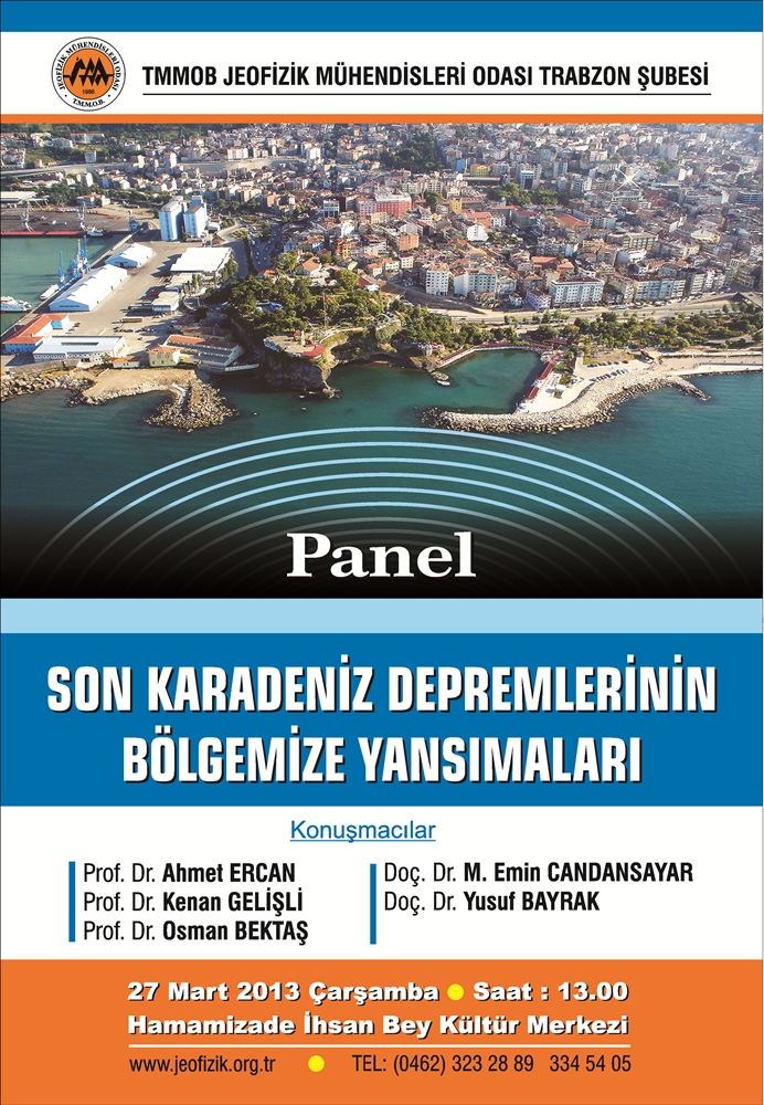 PANEL: SON KARADENİZ DEPREMLERİ VE BÖLGEMİZE YANSIMALARI 27032013