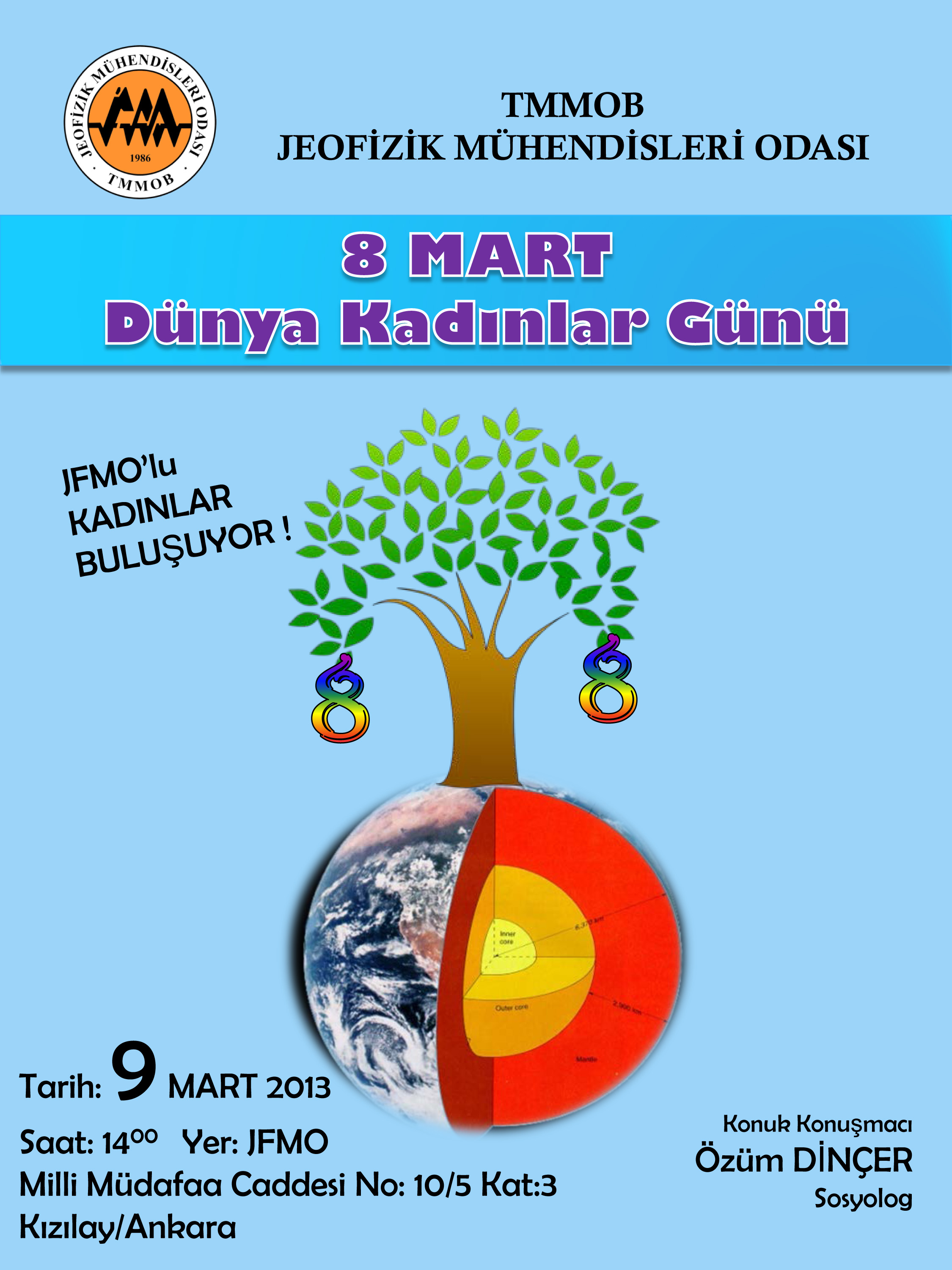 8 MART DÜNYA KADINLAR GÜNÜ <BR>JFMO`LU KADINLAR BULUŞUYOR 9 MART 2013 ANKARA
