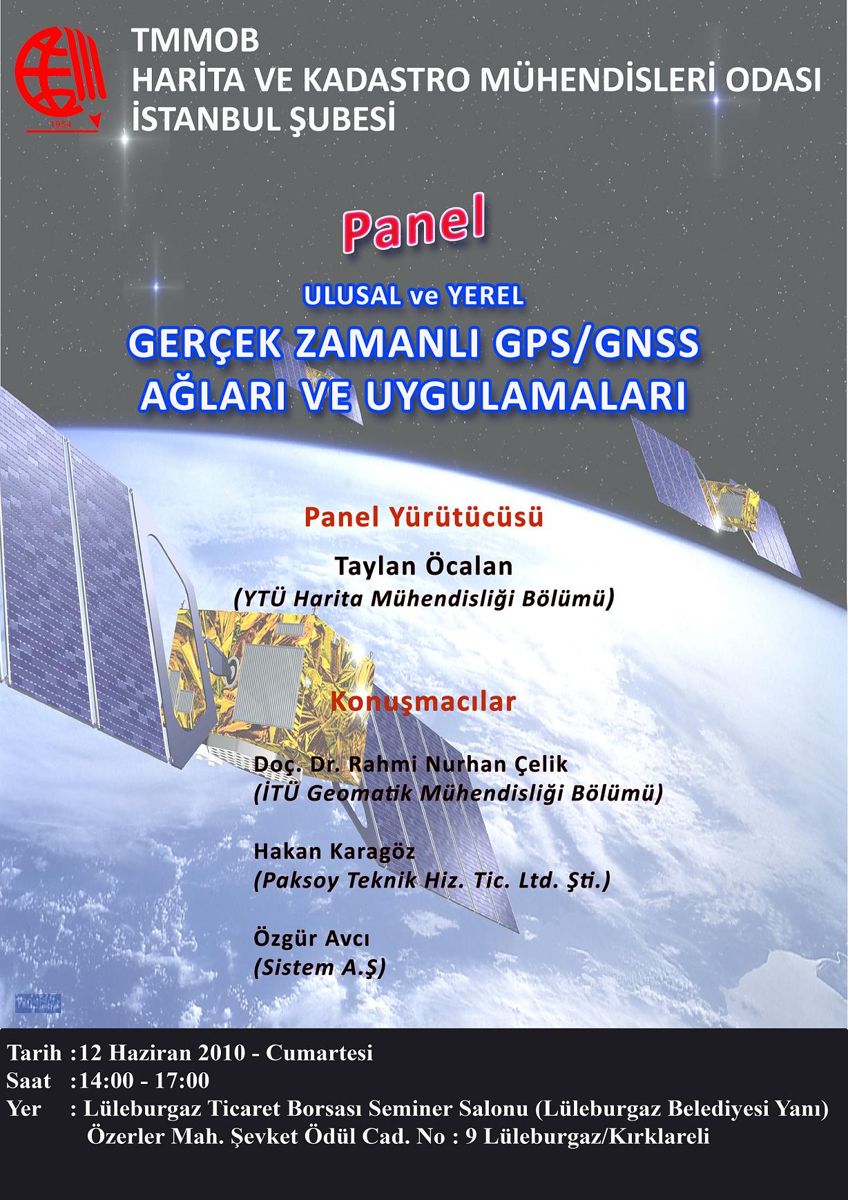 ULUSAL VE YEREL GERÇEK ZAMANLI GPSGNSS AĞLARI VE UYGULAMALARI PANELİ